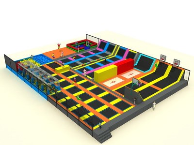 Gran parque comercial comercial de trampolines con aprobación TUV KP-161008